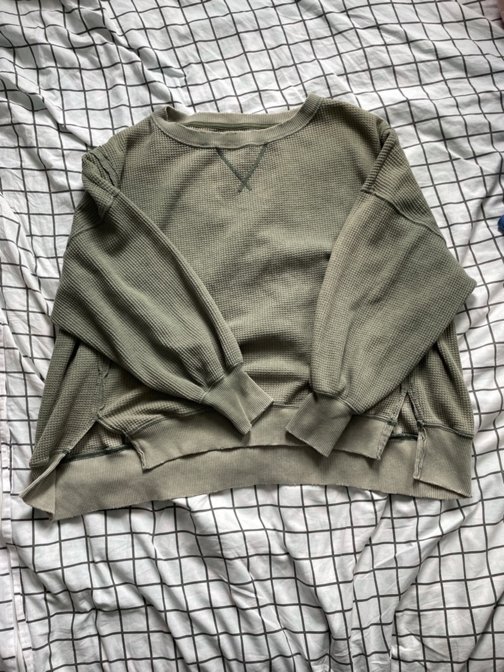 AMERICAN EAGLE Oversized Waffle Knit Sweater OBO